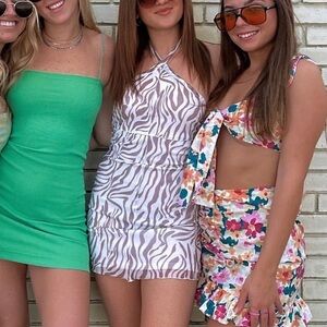 Isabelle cabinet small brown and white dress